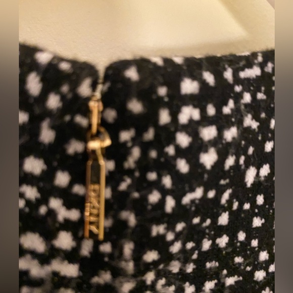 EUC DKNY Polka Dot Flare Dress - Picture 3 of 7